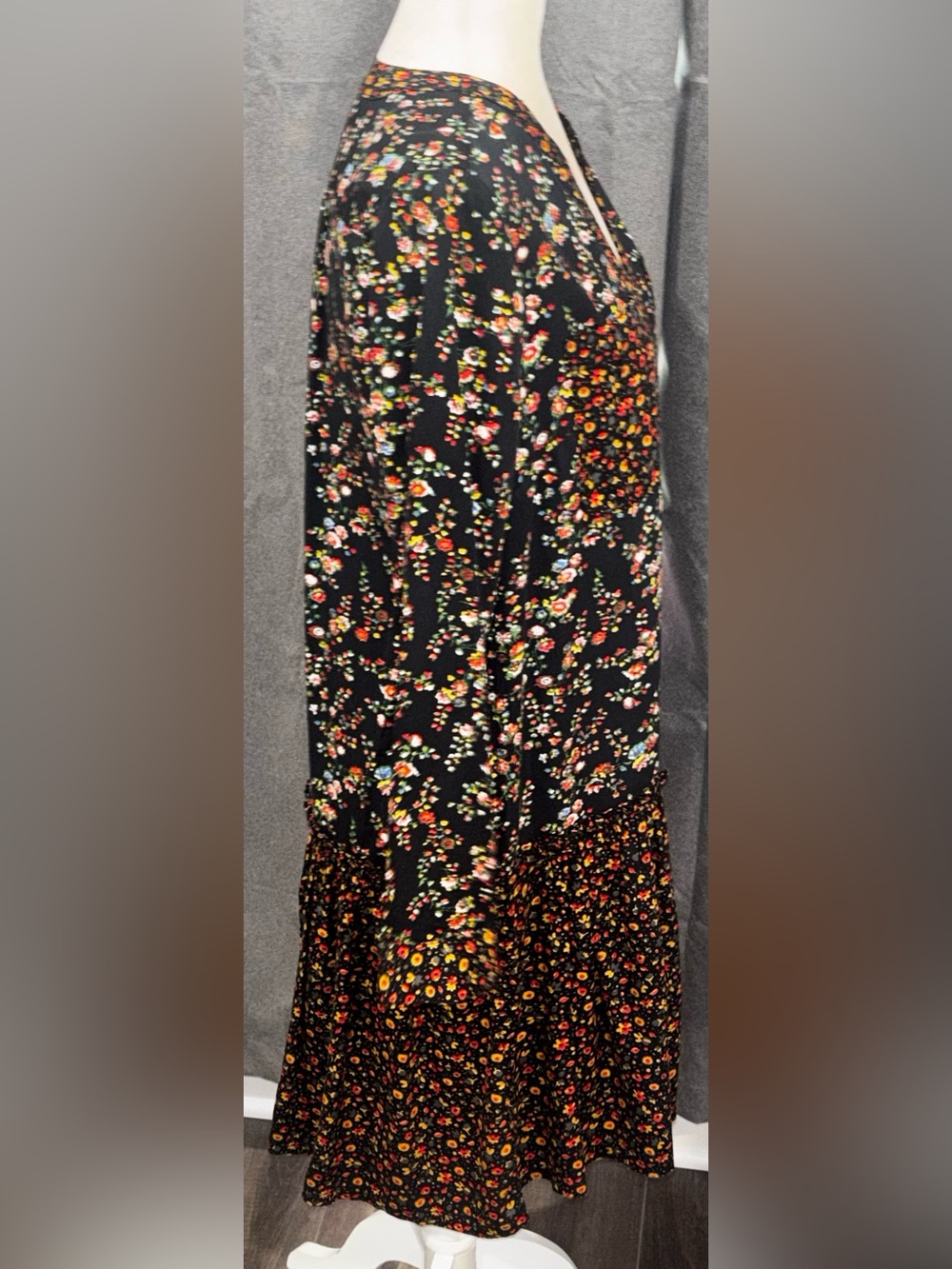 NWT Anthropologie Maeve Marlie Button Front Floral Tunic Dress Bohemian Size 4 - Picture 8 of 11